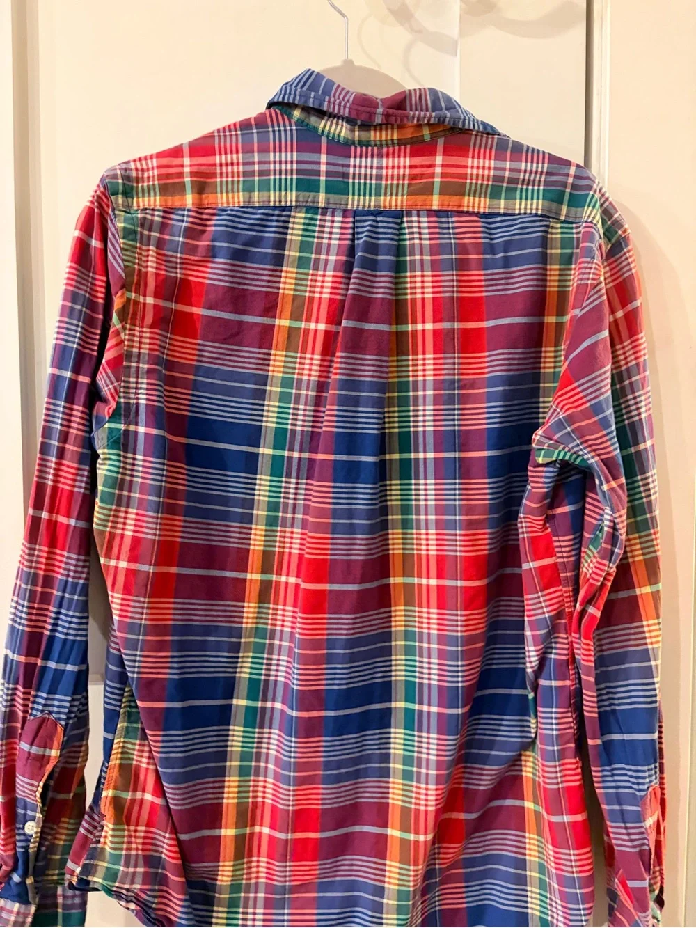 Ralph Lauren youth boys button up shirt plaid‎ cotton m